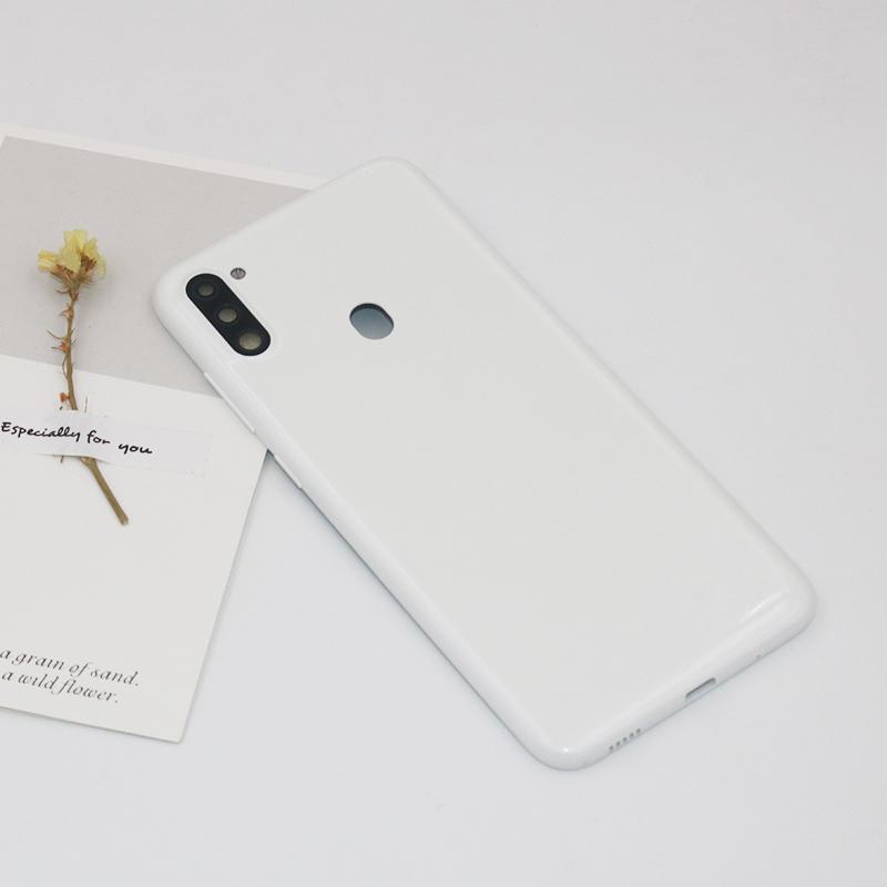 Battery Back Cover For Samsung Galaxy A11 A 11 A115F Rear Housing Case Panel Replace Part With Glass Camera Lens +Logo
