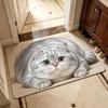 Felpudo de Piso Silicoflora Visión de Gato 3D, Felpudo de Piso para Baño del Hogar, Felpudo de Pie Absorbente de Agua de Secado Rápido, Felpudo de Baño Fácil de Limpiar
