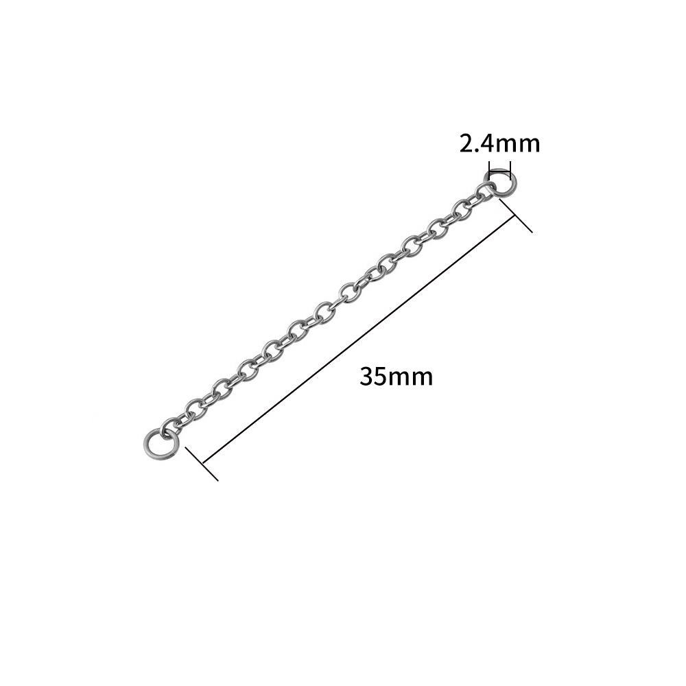 

Right Grand TA1 Titanium Dangle Earring Connector Chain Charm for Labret Stud Helix Nose Hoop Clicker Earlobe Piercing Jewelry Hoop&Earrings&Ears