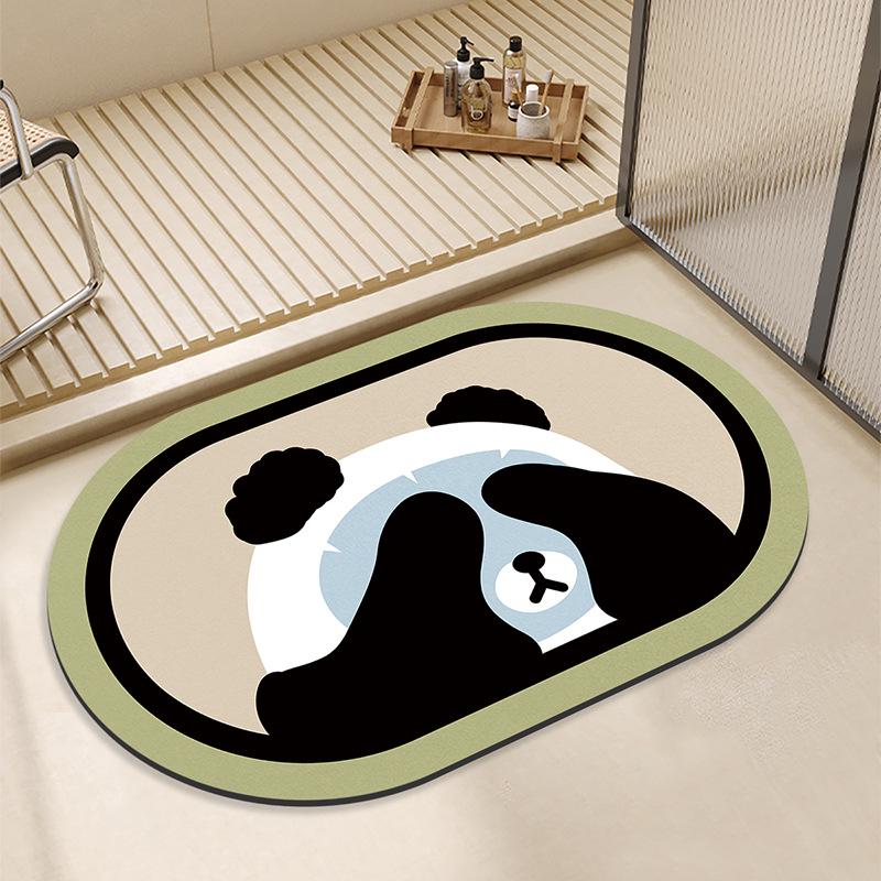 Diatom Mud Bathroom Floor Mat - Soft, Anti-Slip, Quick-Drying, Water-Absorbent Mat for Shower, Toilet, or Doorway.