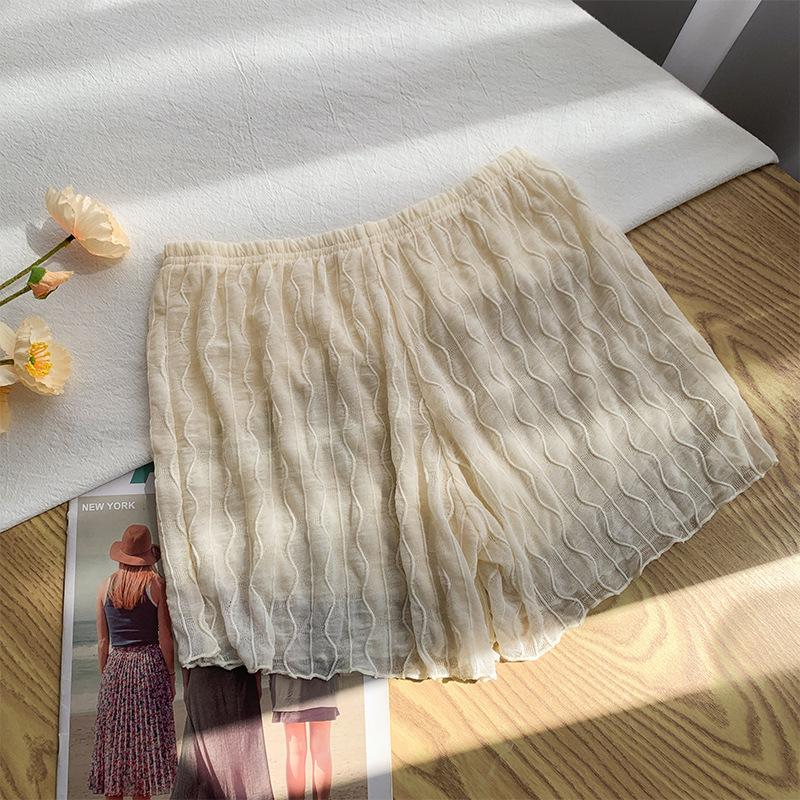 

Жіночі захисні шорти із завищеною талією та еластичним поясом. Жіночі однотонні шорти з крижаним шовком. one size тілесний