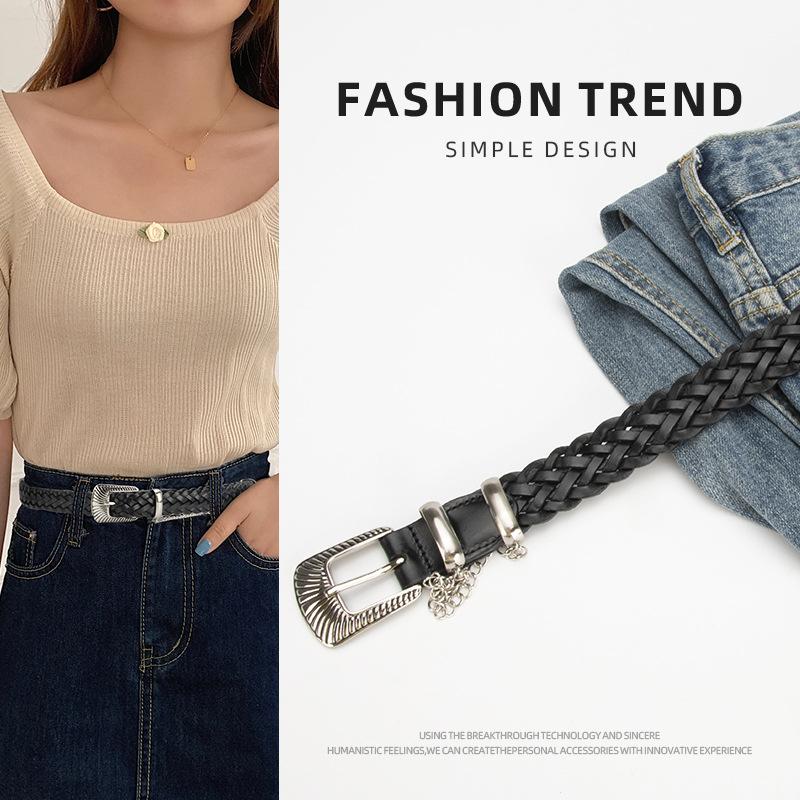 New Top-layer Belt Women's High-end French Niche Skirt Belt Versatile Pin Buckle Belt Women