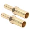 2 Pcs Barbed Fitting Splicer Brass Hose Barb Reducer Hex Reducing Barbed Connector