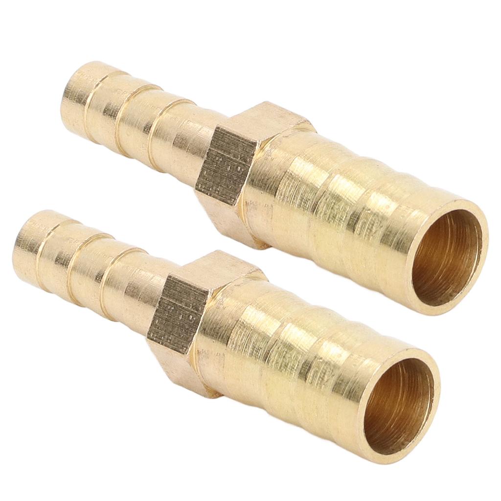 2 Pcs Barbed Fitting Splicer Brass Hose Barb Reducer Hex Reducing Barbed Connector