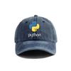 Neue Computer Programmierer Sprache Python Baseballkappen Used Look Hüte Kappe Unisex Damen Retro Outdoor Sommer Verstellbare Mütze