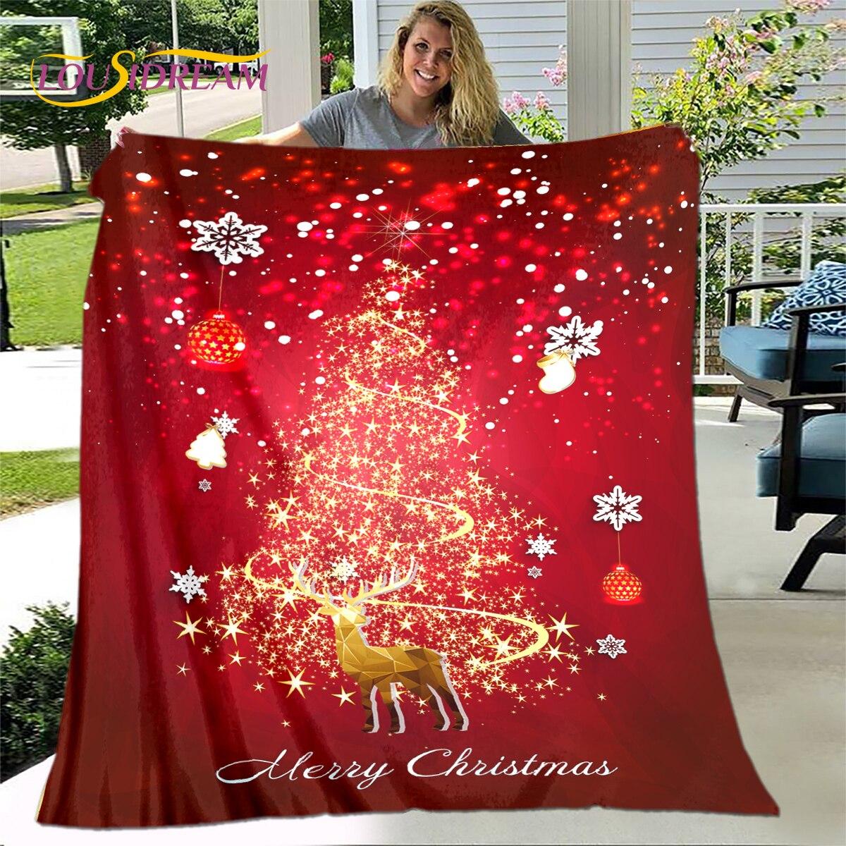 

Нова різдвяна ковдра, фланелева ковдра, різдвяні прикраси. Тепла ковдра для вітальні, спальні, ліжок, диванів, подарунків 150x200cm