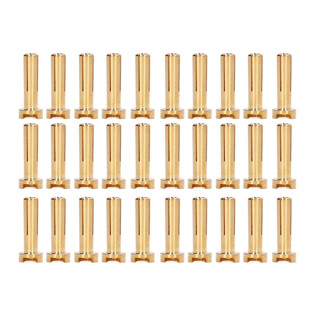 30Pcs Banana Plug Connectors Brass High Accuracy Standard RC Battery Wire Plug 4mm