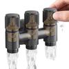 All-Copper Three-Way Diverter Valve with Triple Control Angle Faucet