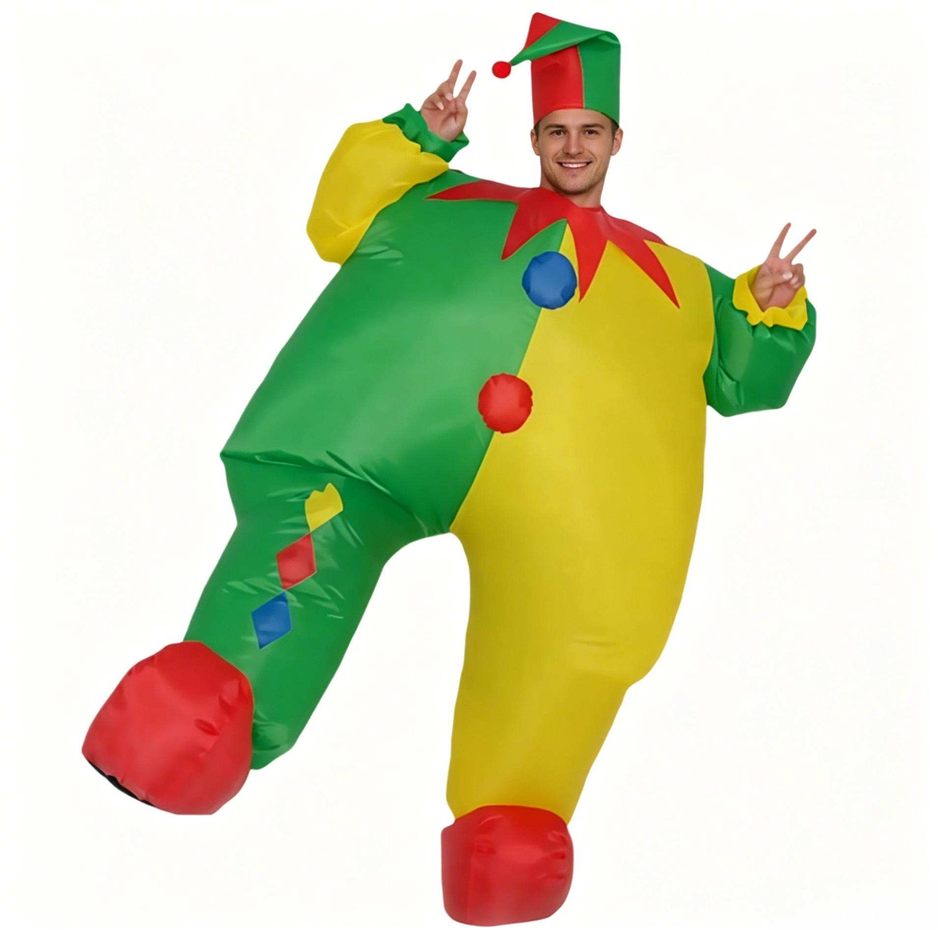 Helovīna radošs klauna piepūšams kostīms Cosplay
