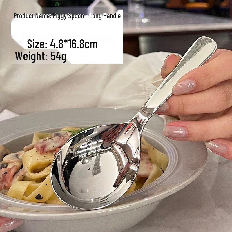 

ZISIZ Piggy Design Long Handle Soup Spoon