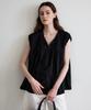 THEELO Shirred Panel Top Blouse (Black)