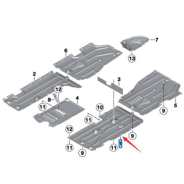 51757213671 Body Underguard for BMW X3 F25