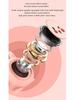 Cartoon K Song Multifunctional Desktop KTV Microphone Speaker with High-Definition Sound, Smile Face, and Cute Ears.