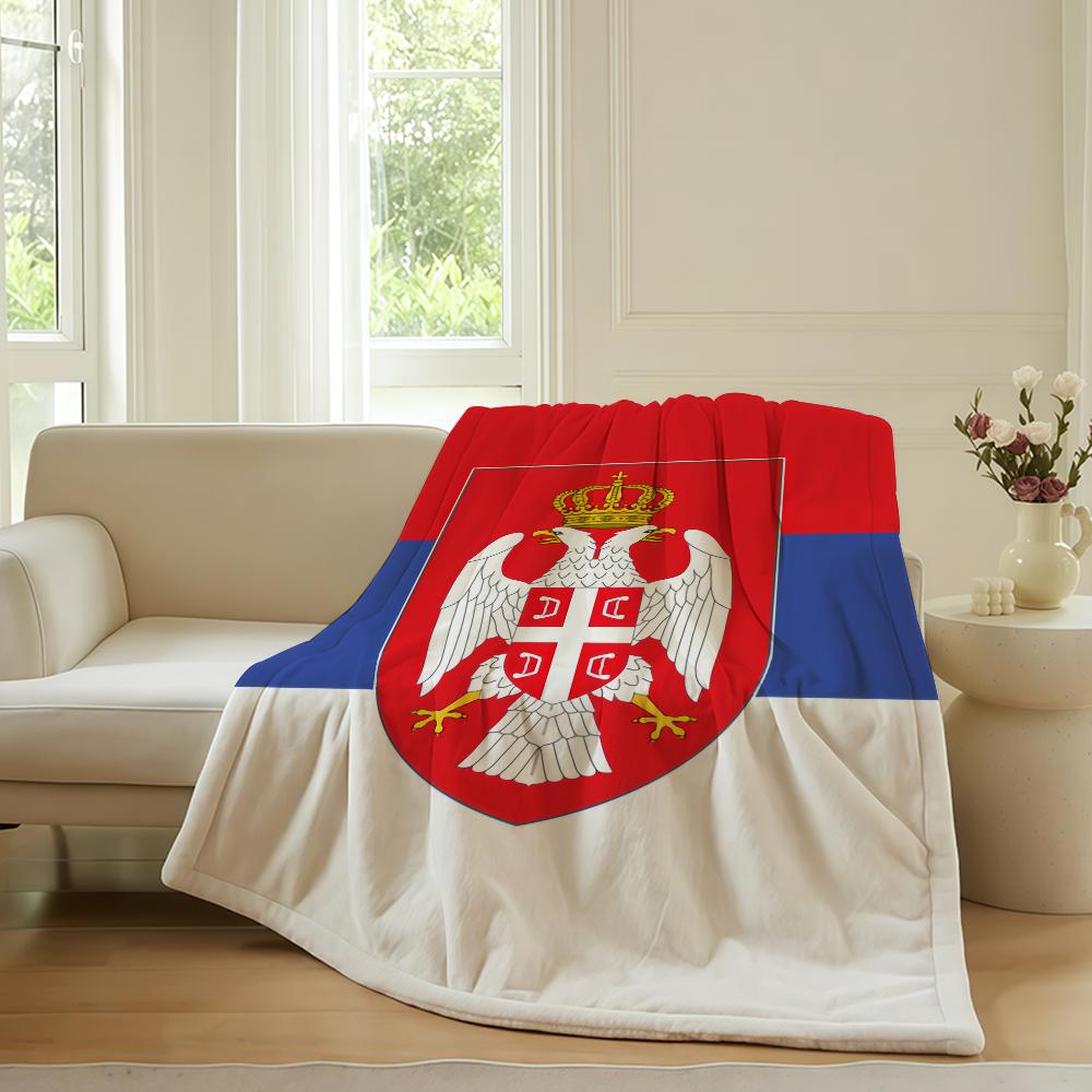 Republika Srpska Zastava Blanket Warm Soft Suitable For Bedroom Sofa Bed Living Room Office Travel Camping Gifts