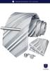 [HISDERN] Wedding Silver Tie Men's Tie Pocket Square Tie Pin Cufflinks 4-Piece Set Stripe Pattern For Weddings, Job Hunting, Entrance Ceremonies,