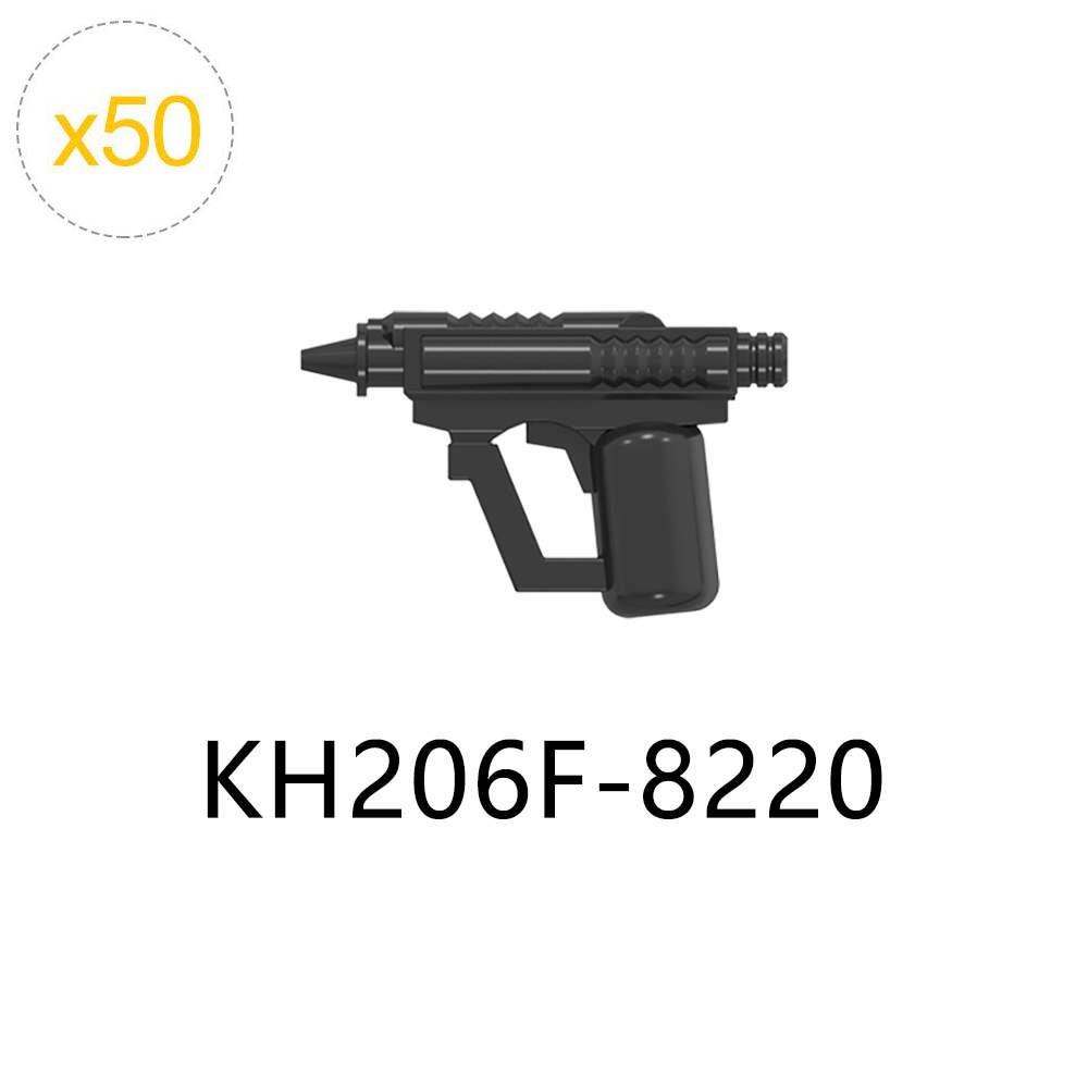 50pcs/lot Gun Pistol Space Soldiers Military War Weapon Compatible Figure Building Blocks Educational Toys For Children Boy Kid