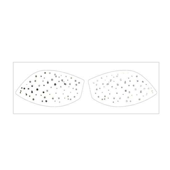 Metallic Eye Tattoo Stickers, Waterproof Temporary Freckle Decals, Sparkling Foil Eye Makeup for Festival Party, Glitter Face Art