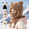 Kinder Winter Warmer Strickset Bommelmütze Schal Handschuhe 3-teiliges Set Oder Einzelne Mütze Winddicht Gehörschutz Für Jungen Mädchen Kaltes Wetter Outdoor