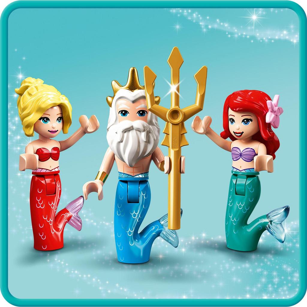 LEGO Castelul de Mare al Prințesei Ariel din Lumea Disney, Cadou de Crăciun, 43207, Jucărie, Piese de Construcție, Cadou, Păpușă, Castel, Prințesă, Fete, Vârsta 6+
