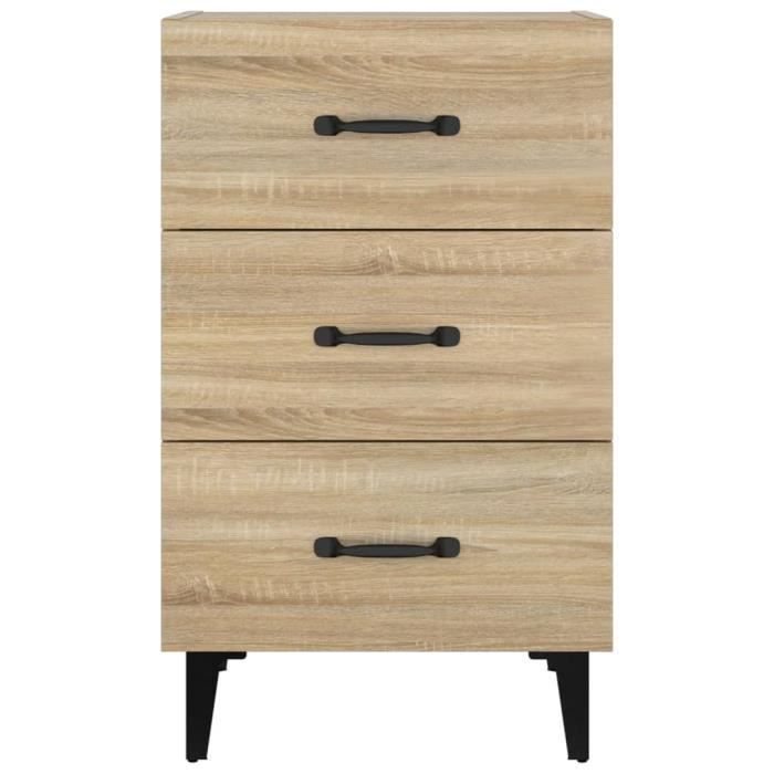 VidaXL Table de chevet Chêne sonoma 40x40x66 cm Bois d'ingénierie 812090