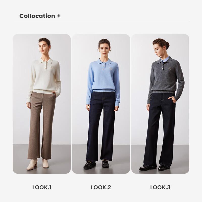 Navigare Women's 100% Wool Embroidered Knit Sweater