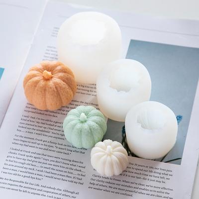 1 pz. Stampi per candele in silicone a forma di zucca, artigianato di zucca di Halloween, stampo in gesso, resina e cemento, utensili per la cottura di torte al cioccolato fatti a mano