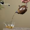 Yixing Purple Clay Pot Raw Mine Keel Gold Sand Firewood Arhat Handle Teapot Kung Fu Chinese Tea Set