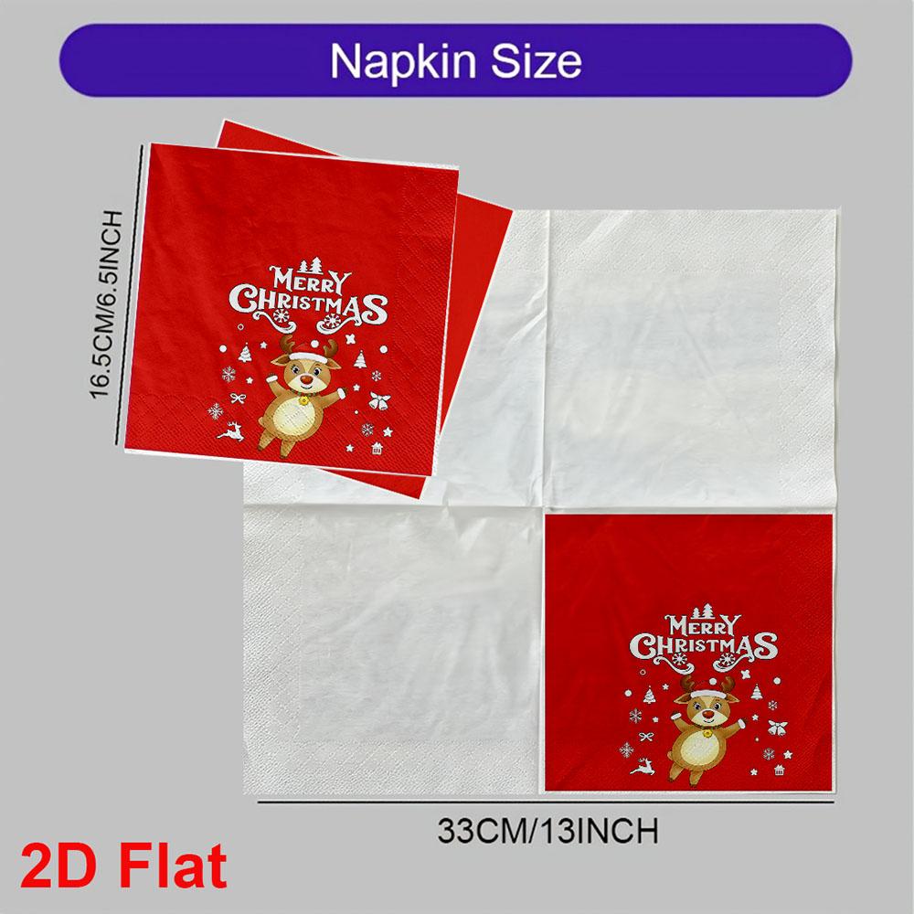 20pcs Disposable Napkins with Christmas Collection Pattern Print for Wedding,Parties,and Daily Use for Thanksgiving Fall Christmas Table Decoration