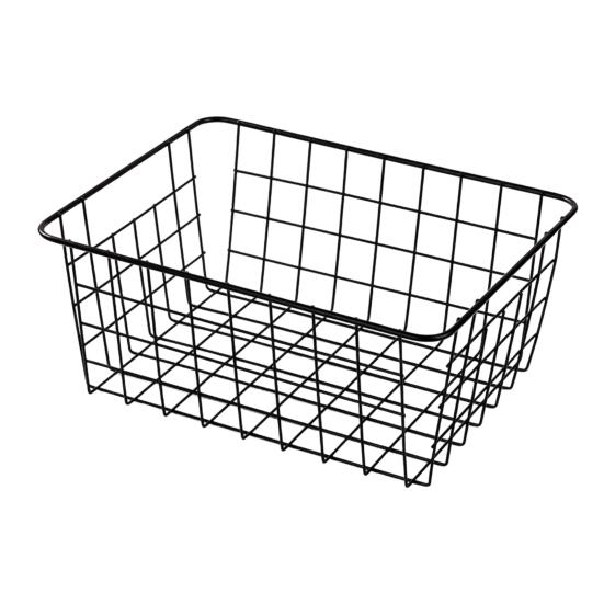Cesto Portaoggetti in Ferro a Grande Capacità, Cesto Organizer in Filo Stile Nordico, Contenitore Decorativo in Rete Metallica per Piani Cucina Frutta Snack Multi