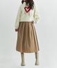 Peulleio Double Pleated Skirt _ Beige