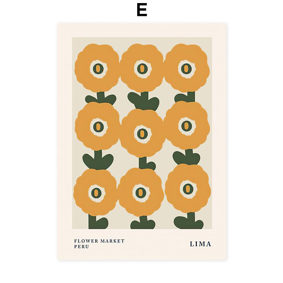 Flowers Wall Art Posters Gallery Abstract Prints Canvas Decorative Painting Wall Decoration Mural Pictures For Living Room Decor