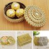 Plastic Retro Hollow Gold Foil Candy Box Chocolate Gift Treat Boxes Jewelry Storage Wedding Favor Box Party Favor Souvenir