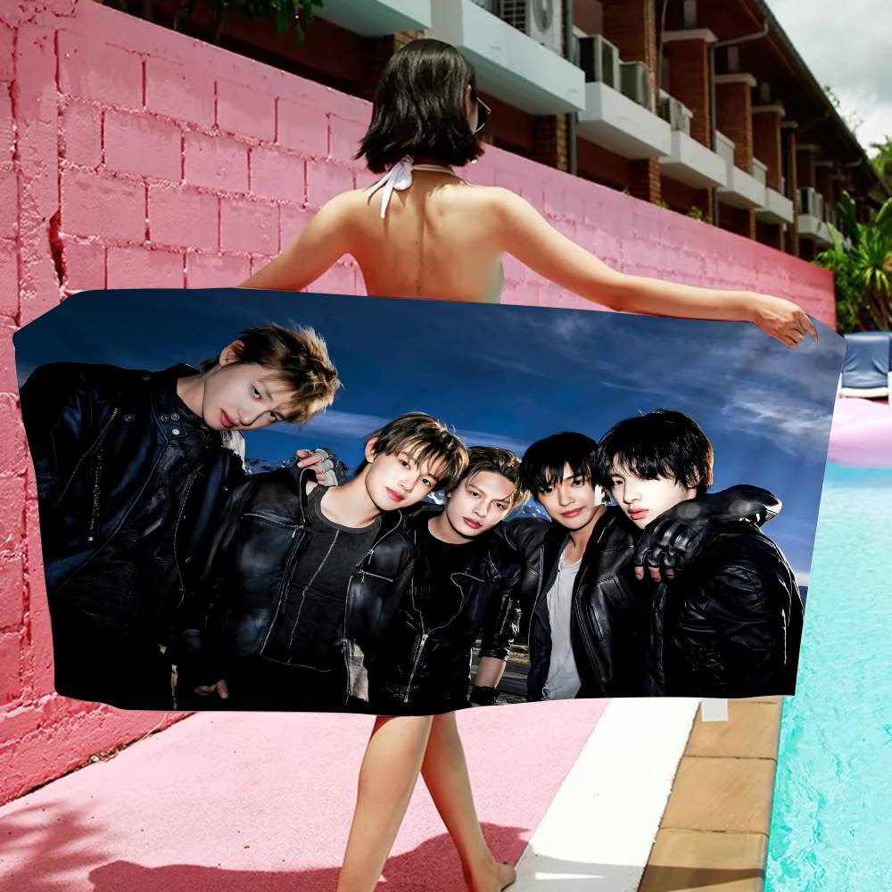 Kpop CORTIS Microfiber Printed Beach Towel Mountain Climbing Yoga Beach Swimming Running Absorbent Soft Towel