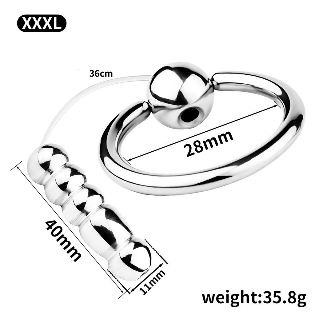Men's Prostate Beads Massager Stainless Steel Anal Plug Metal Hollow Sex Toys Masturbator BDSM