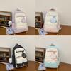 Girls Nylon School Backpack With Design For Middle School Daily Use