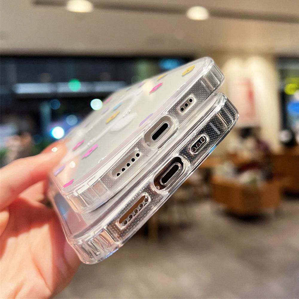Clear Cute Small Floral Phone Case For Iphone 17 Air 16 15plus 14 13 12 11 Pro Max Transparent Cover Elegant Funda Fashion Shell