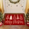 Christmas Tree Doormat, Machine-Washable Kitchen & Laundry Room Mat, Living Room, Bedroom, Bathroom Home Decor