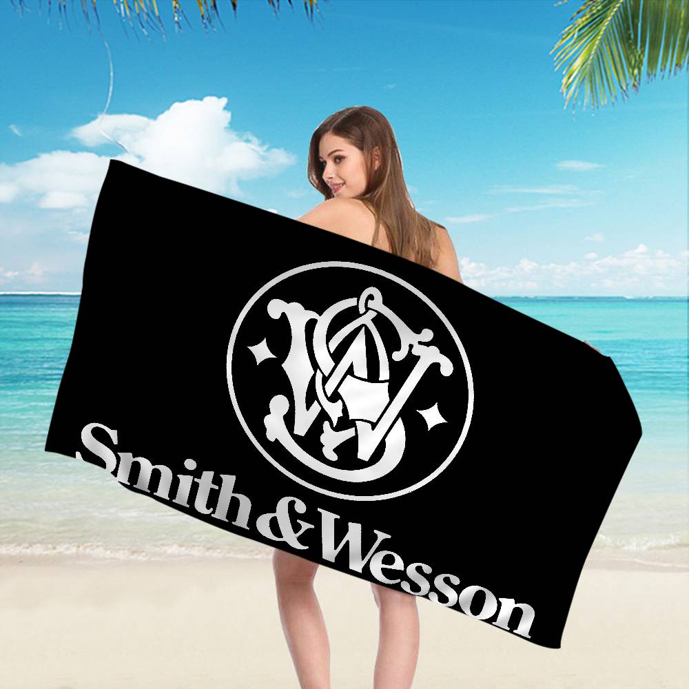 GUN Smith Wesson Microfiber Beach Towel Absorbent Quick Dry Soft Yoga Swimming Resort Mountain Climbing Towel