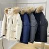 Unisex NY Thick Fur Collar Mid-Length Down Jacket - Celebrity Style by Zhang Linghe