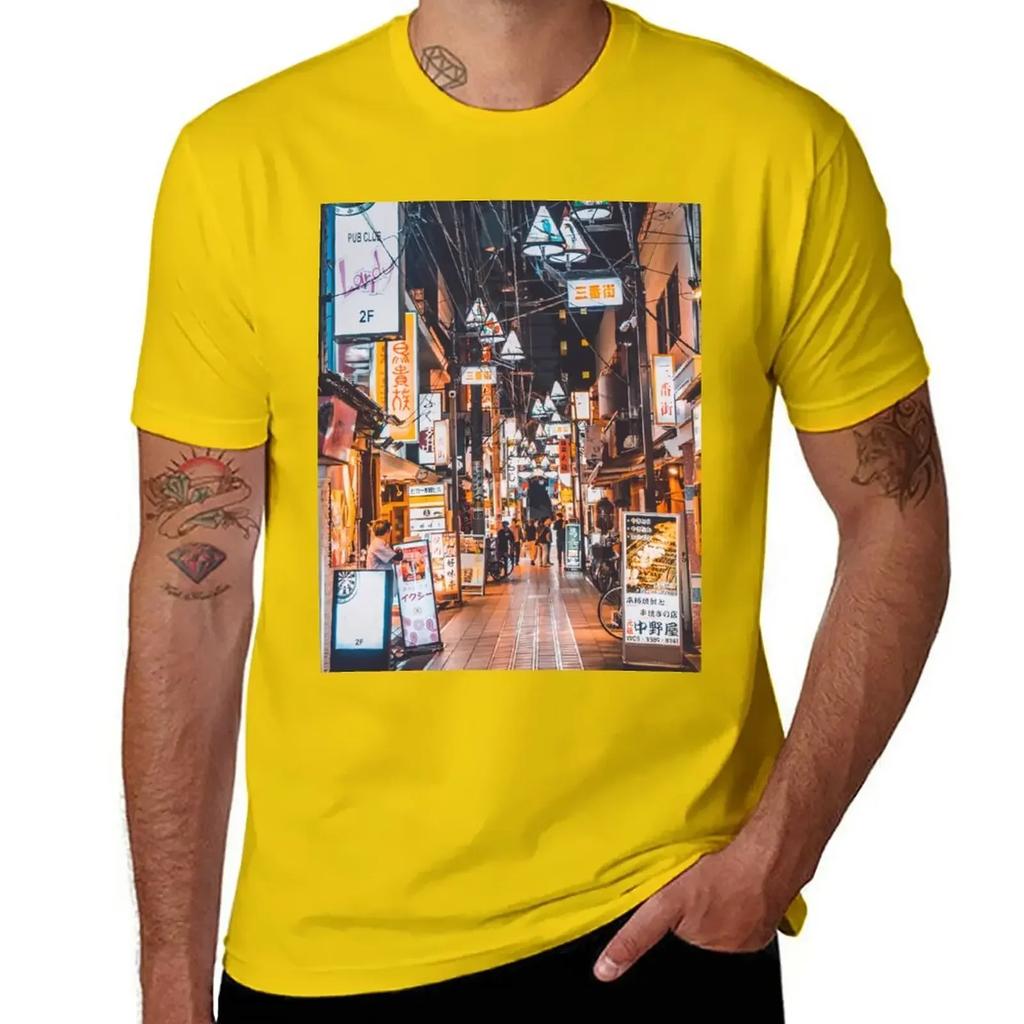 Sea Of Tokyo Lights T-Shirt Quick-drying Cute Tops Cute Clothes Black T Shirts for Men