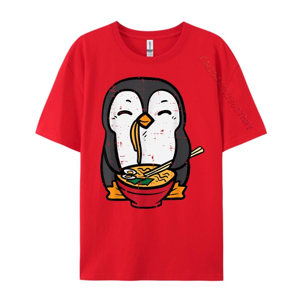 

Penguin RaUnisex Kawaii Japanese Noodle Food Unisex Clothes T Shirts Cool Christian Tshirt Unisex Funny Shirt Mother s Day S
