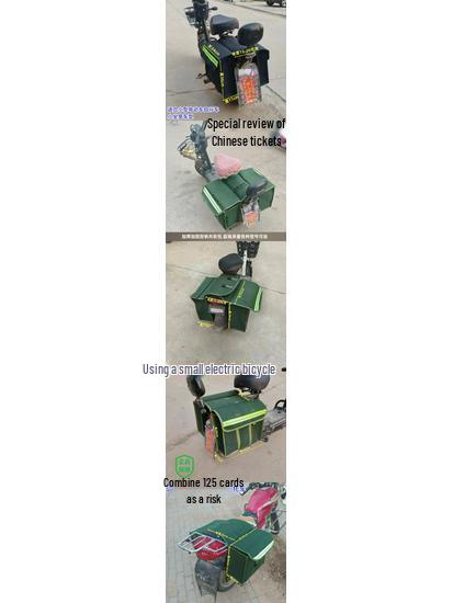 Electric Bicycle & Motorcycle Canvas Saddlebag - Scooter Tail & Storage Bag