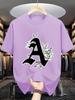 New Trendy Mens Personalized Letter Printed Breathable and Comfortable Round Neck Tshirt Summer Outdoor Casual High Street Top