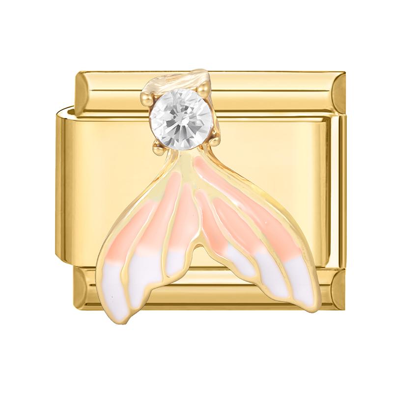 NEW Brilliant Zircon Love Heart Bow Starfish Flower Sun Italian Charm Links Fit 9mm Stainless Steel Bracelet Jewelry DIY Making