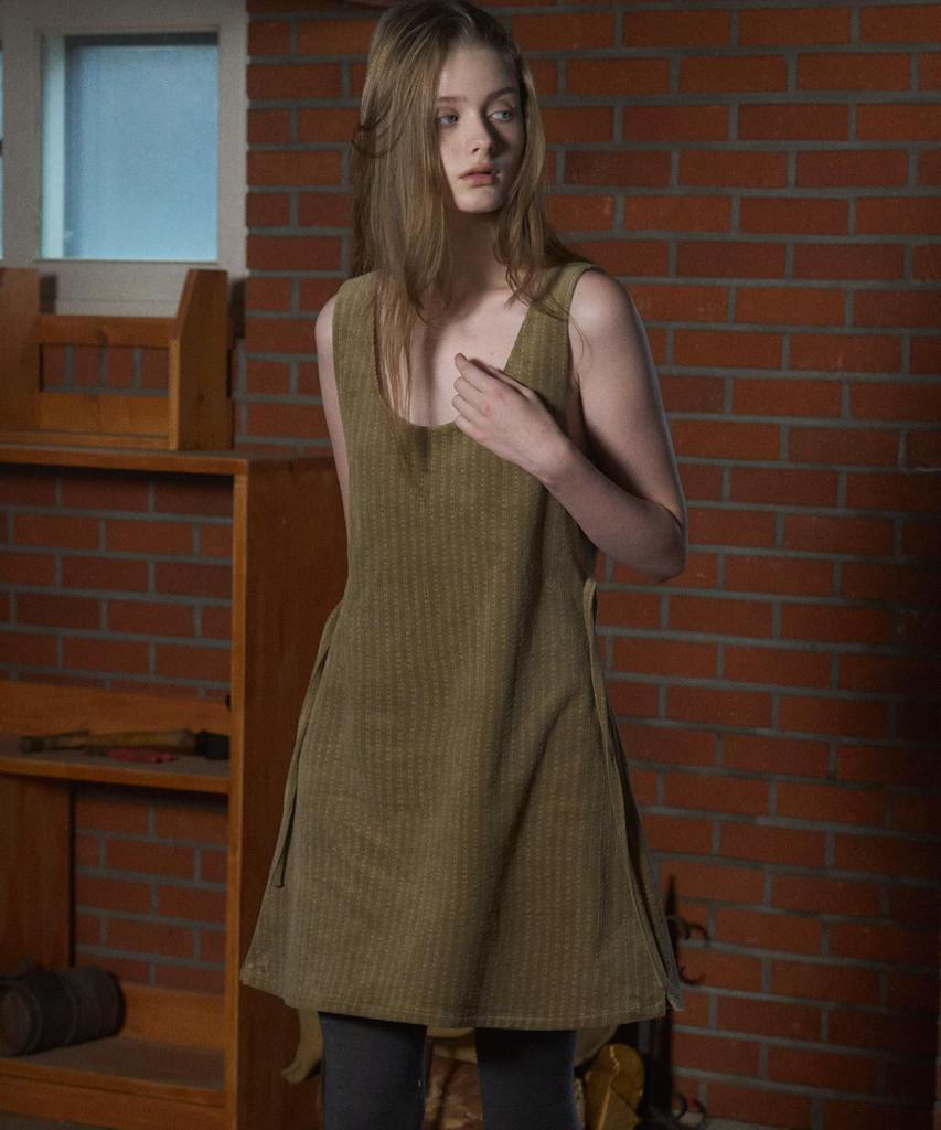 Annies Cole Corduroy Dress (Khaki Beige)