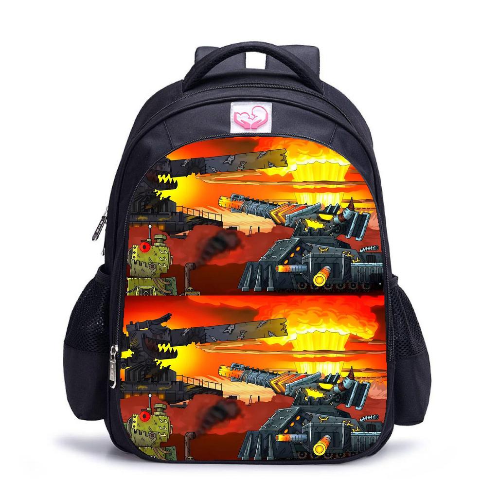 World of Tanks Schoolbag: Kids' Large Capacity Casual Backpack in Three Sizes