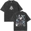Summer Hot Sale 2026 Game Hollow Knight Washed T Shirt Men Women Vintage Top Hip Hop Streetwear Oversized Tshirt Short Sleeve Casual Clothing