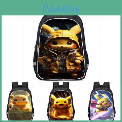 Pikachu Large Capacity Lightweight 3d Oxford Cloth Kids Backpack For School Education