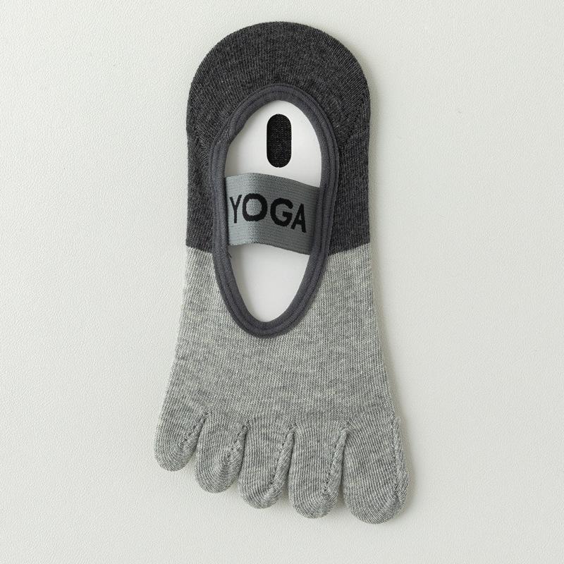 

Женские летние тонкие клеевые противоскользящие дезодорирующие потные спортивные фитнес-носки для йоги 1 pair светло-серый