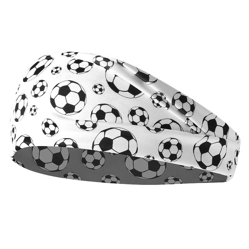 

Повязки Повязка на голову для женщин Спорт Футбол Футбольный принт Спортивная повязка для волос Эластичная повязка от пота Йога Тренировка белый